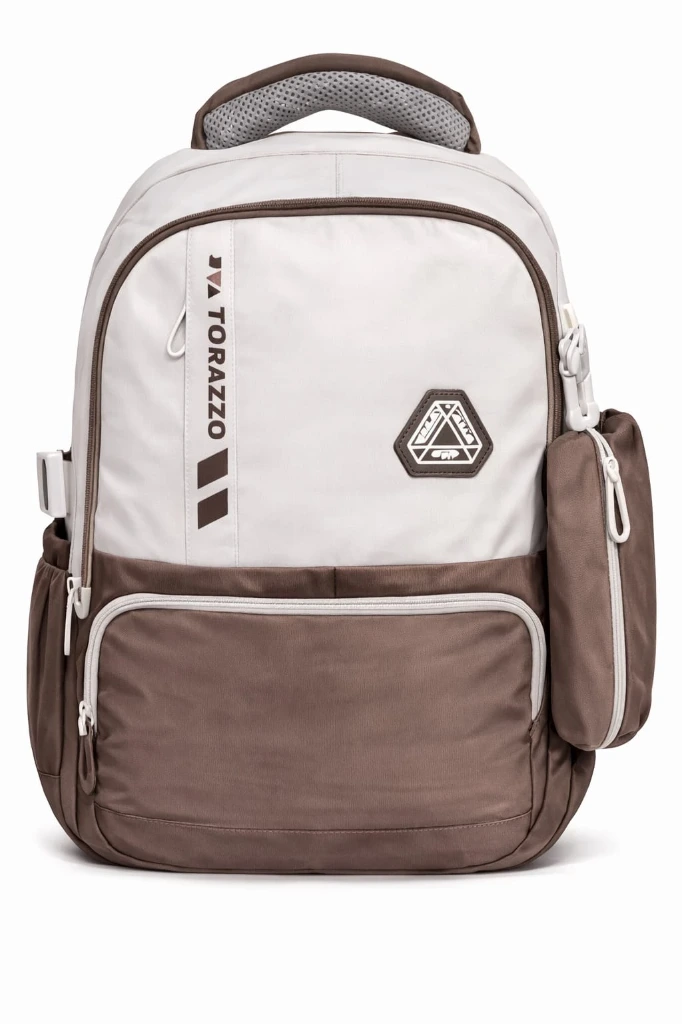 [66121-U-VIOLETA] Mochila 5 cierres c/reductor costados y cartuchera  (Violeta)