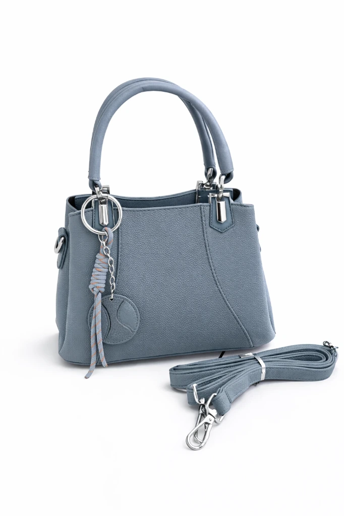 [4092-U-NEGRO] Cartera Mujer Importada Con Correa 3 Compartimientos Amplia (Negro)