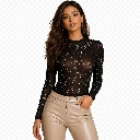 REMERA MANGA LARGA TULL STRASS