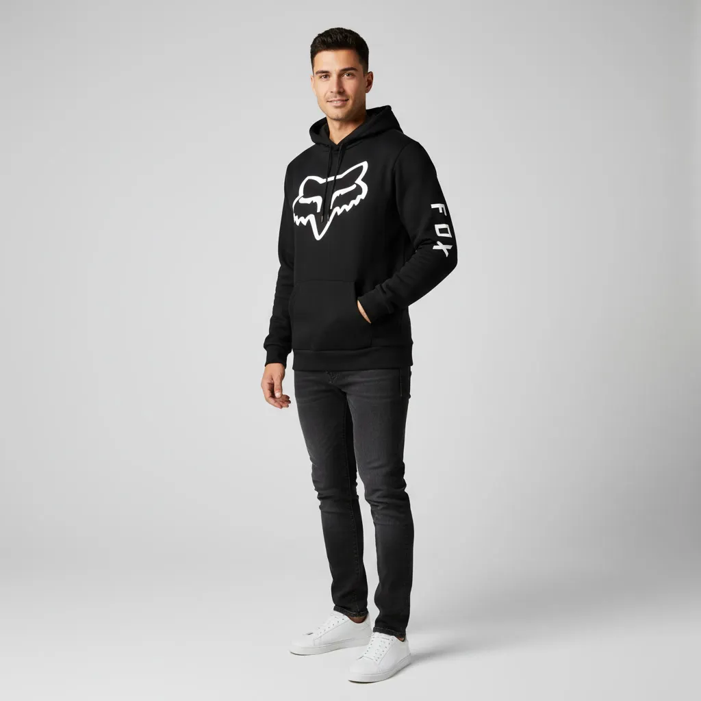 [FOX26-S-NEGRO] Pulover Friza Con Capucha Fox  (S, Negro)