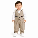 Conjunto Gaucho Bebé Camisa Chaleco Bombacha Campo
