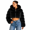 CAMPERA TOP PIEL SINTETICA GLAM CON CAP 